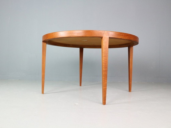 Image 1 of Teak Round Severin Hansen Coffee Table for Haslev Mobelfabrik by Bovenkamp