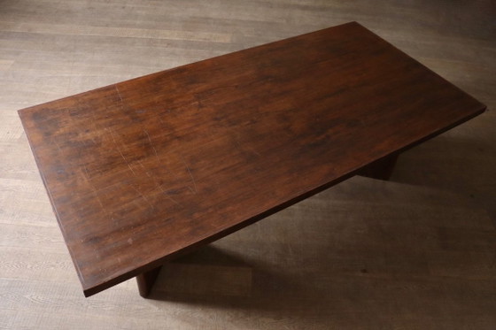 Pierre Jeanneret Large Library Table PJ-TAT-08-A, Chandigarh, 1955 – Dining tables, Wood, Vintage (photo 4 of 20)
