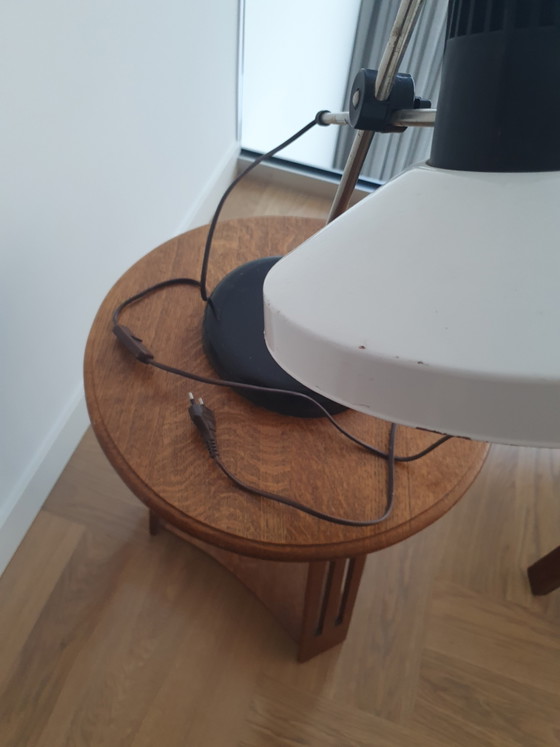 Lampada da scrivania industriale vintage POLAM Typ 1115, design dalla Polonia, anni '70/'80. (photo 8 of 8)