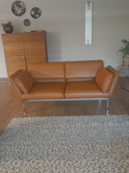 Brühl Bank/Sofa Leder – 2 zitsbanken, Leather, Wood (photo 2 of 6)