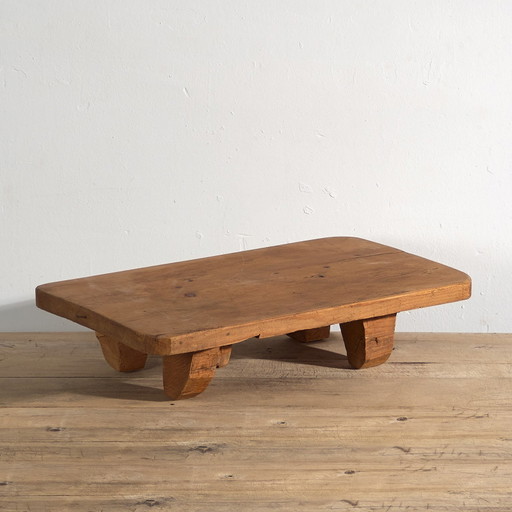 Antieke lage vierkante tafel (ca. 1920) #9