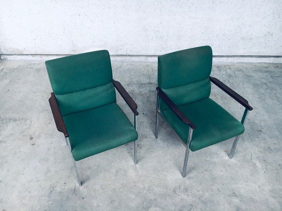 Image 1 of Midcentury Modern Design Pair of Office Arm Chairs by Brune, Germany 1960's