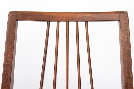 Image 1 of Set of 4 Casala Dining Chairs, Germany 1960s, Mid Century Beechwood Chairs with Turquoise Upholstery, Vintage Scandinavian Style