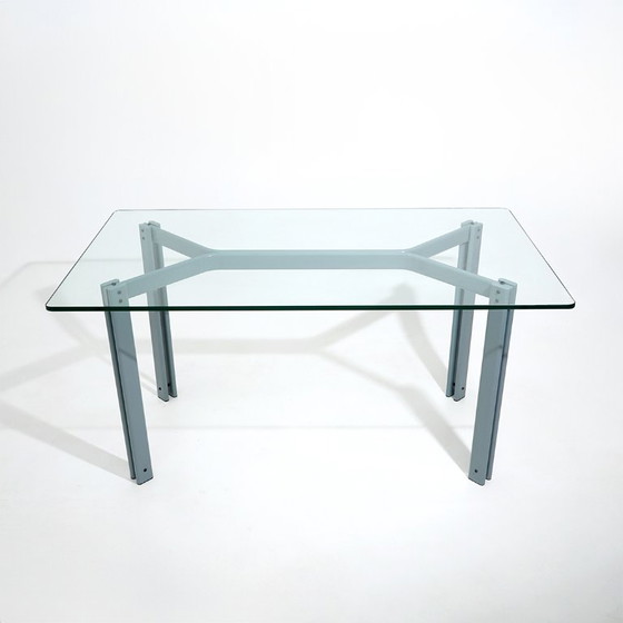 Image 1 of Table with rectangular glass top by Bruno Brunati and Carlo Zerbaro for Cidue, 1980s