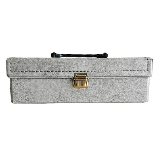 Image 1 of Custodia per cassette retrò vintage grigia Boa International anni '70