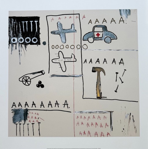 Jean Michel Basquiat (1960-1988), Zonder titel (Voertuigen), 1981, Copyright Estate van Jean Michel Basquiat, gelicentieerd