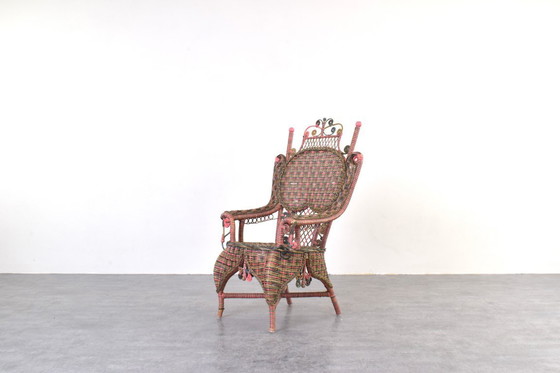 Image 1 of American Victorian Wicker Armchair from Heywood- Wakefield, 1910s.