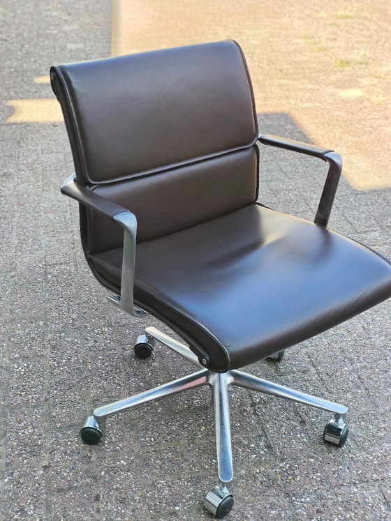 Image 1 of 7x Una Chair van ICF Italy (leder, korte rug, wieltjes)