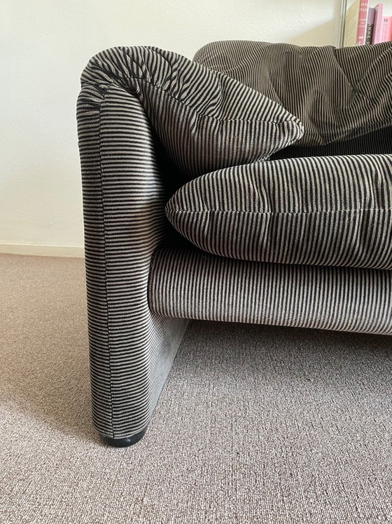 Cassina Maralunga 3-seater Sofa Vico Magistretti Design – Metal, Textile (photo 5 of 5)