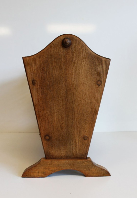 Image 1 of Pagina 1 di 6 Porta riviste vintage in legno e paglia di Vienna, anni '50.