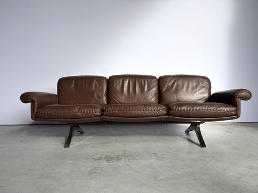 De Sede DS31 bank in bruin leer, jaren 70