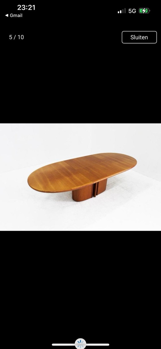 Image 1 of Vintage Skovby extendable oval dining table