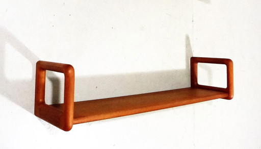 Estantería de pared de teca Dyrlund, Dinamarca