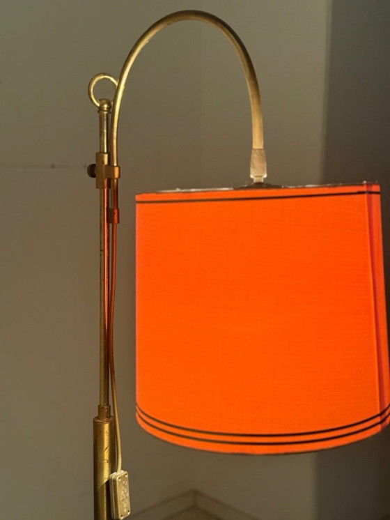 Image 1 of Mid Century Lampadaire Lampe à abat-jour Lampadaire Lampadaire Vintage