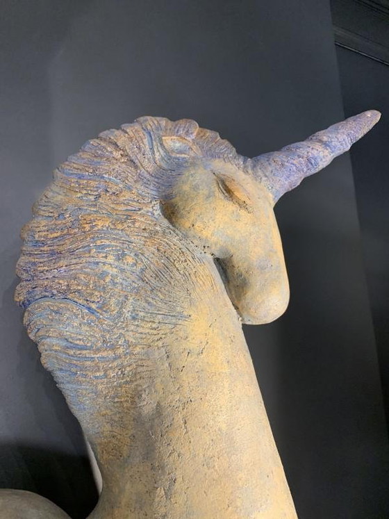 Sculptures Licorne Cheval en Terre Cuite par Katarzyna Nowak – Ceramic, Hedendaags (photo 8 of 8)