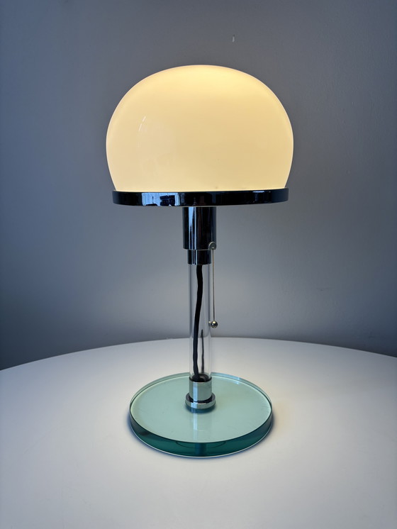 Image 1 of Lampe de bureau Bauhaus metalarte Italiaanse Wilhelm Wagenfeld 