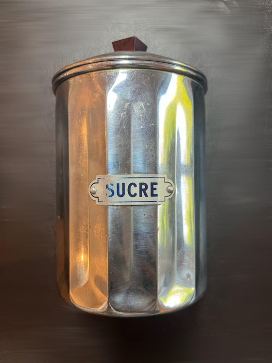 Image 1 of Set van 3 vintage aluminium voorraadpotten