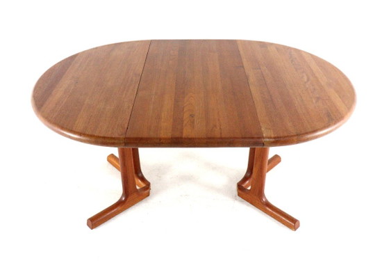 Danish Solid Teak Extendable Round Dining Table Vintage – Wood (photo 7 of 15)