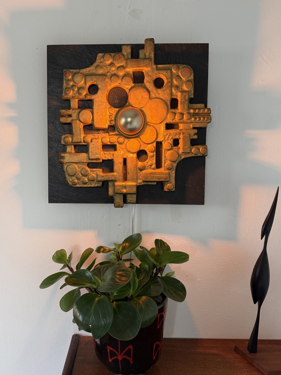 Image 1 of Vintage Brutalistische wandlamp, Brakelman & Becker ‘70