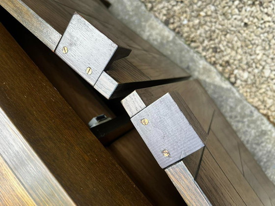 Image 1 of 1970 DEFOUR brutalist sideboard sideboard 225cm! graphic vintage designer furniture JAPAN modernist XL