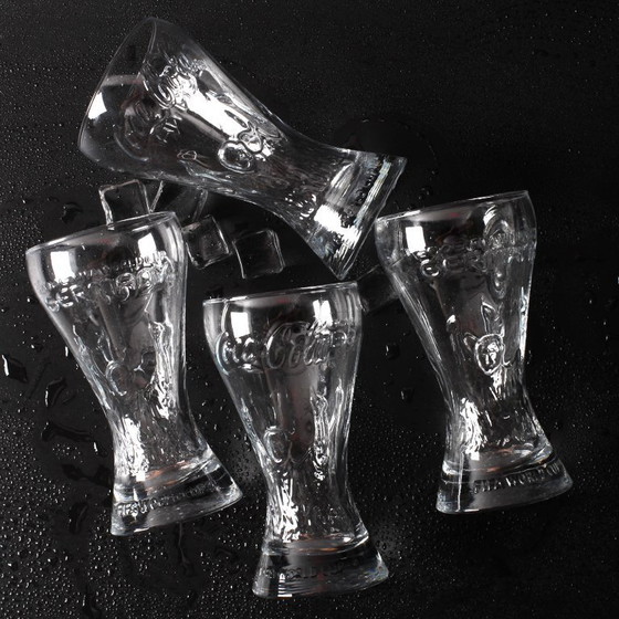 Set van 4 Coca-Cola glazen / Zwaar, helder verzamelglaswerk 35cl / 2006 – Glazen & Karaffen (photo 12 of 16)