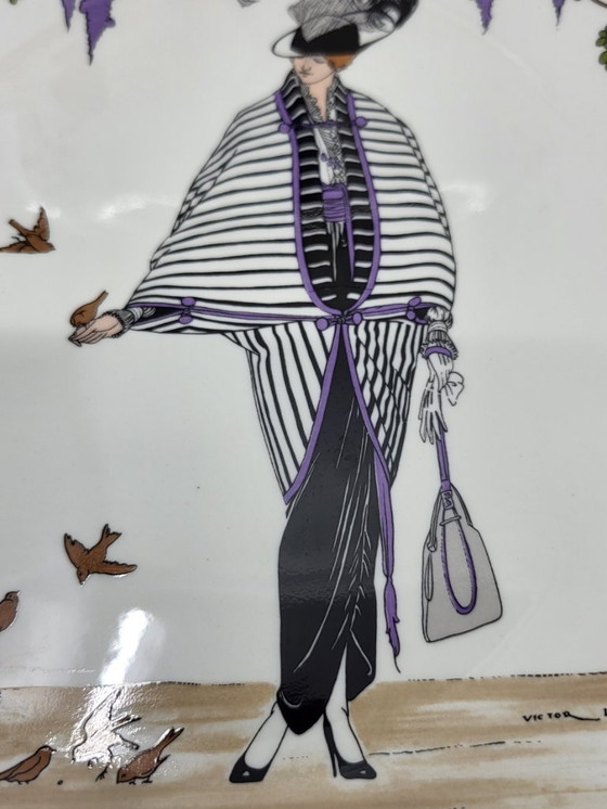 Image 1 of Villeroy & Boch 1900 Art Deco Porcelain Plates, Set of 4