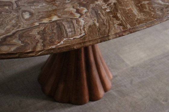 Oval Onyx Marble Dining Table By Angelo Mangiarotti, Italy, 1970s – Iron, Vintage (photo 5 of 14)