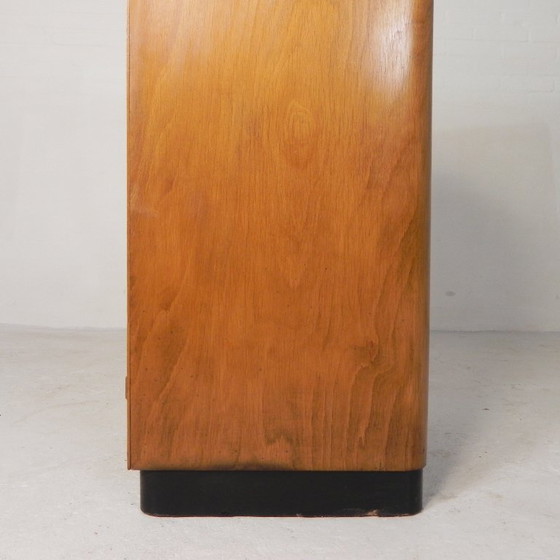 Image 1 of Armario antiguo con persiana enrollable de madera de abedul, Ekawerk Horn Lippe, Alemania, década de 1950.