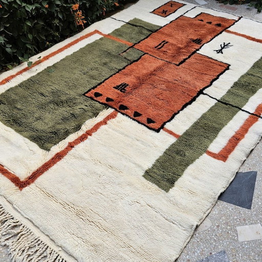 Alfombra marroquí rara hecha a mano, 200 cm x 300 cm