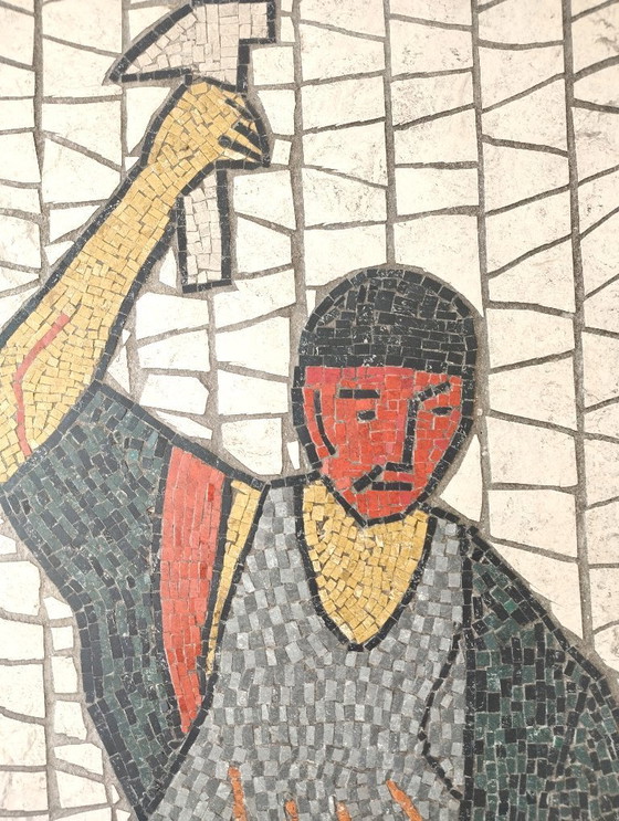 Image 1 of Vintage Wall Object or Mosaic Work, Ca. 1950