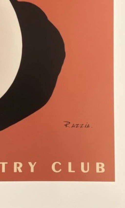 Originales Razzia-Kunstposter Monte Carlo Country Club – 1995 – signiert