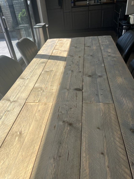 Industrial Look Dining Table with Metal Base Brand Jorg – Wood (photo 5 of 6)