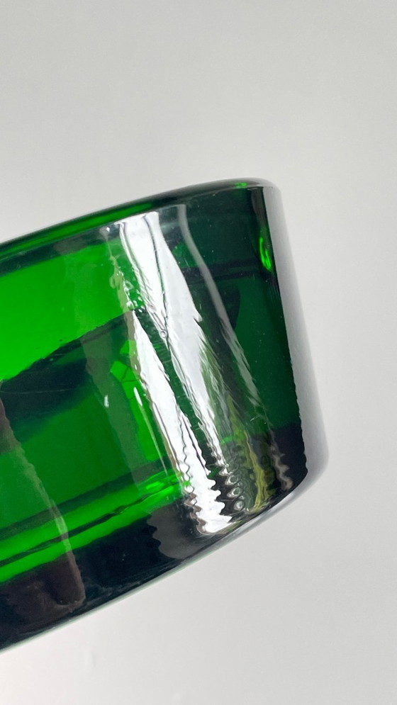 Image 1 of Vintage Aschenbecher aus grünem Glas