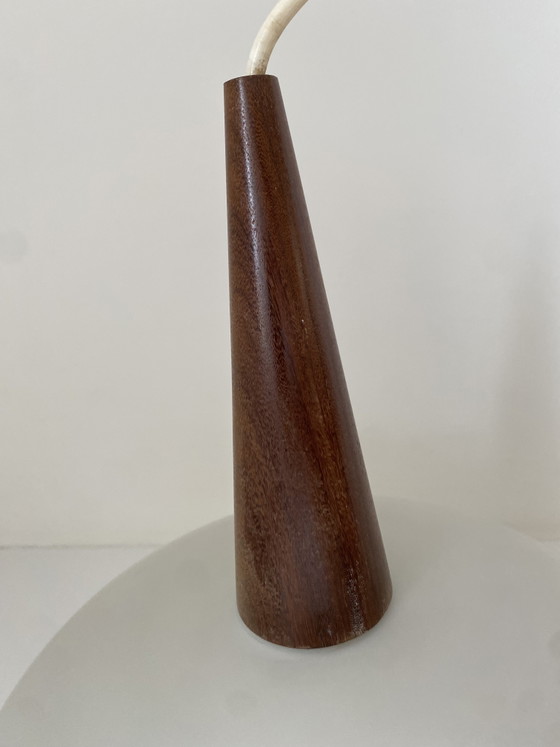 Vintage Louis Kalff "NG74" Hanglamp by Philips - Jaren 50/60 – Hanglampen, Glass, Wood (photo 4 of 9)