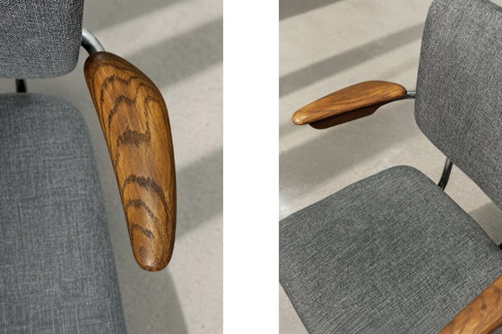 Sedia da ufficio girevole vintage in stile industriale scandinavo di metà secolo, prodotta da Verkstads AB (photo 9 of 16)