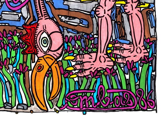 Image 1 of Trio de Roicos - Robert Combas - 1986 Affiche 70 x 100 cm
