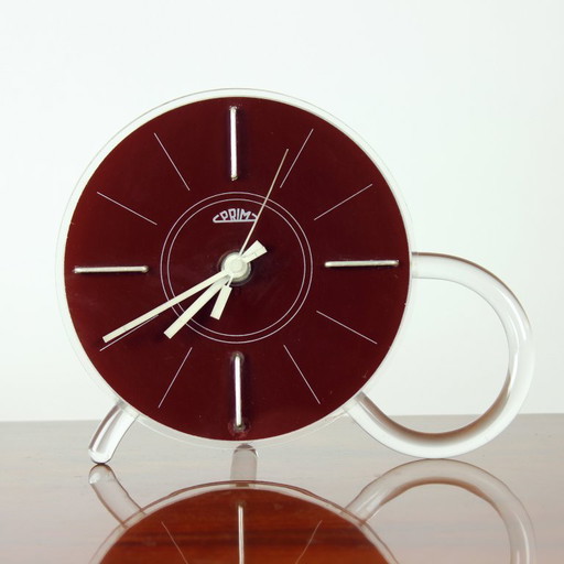 Rare Mid Century Modern Freestanding Clock By Prim, Czechoslovakia, 1960s