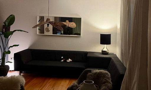 edra Designer Ecksofa zweiteilig anthrazit, sehr hochwertig neu bezogen