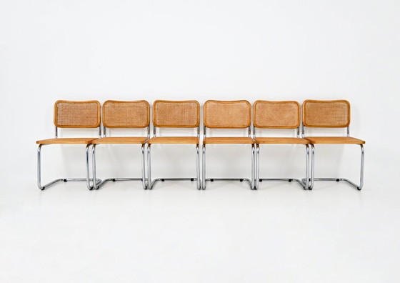 Image 1 of Dining Chairs Style B32 By Marcel Breuer, set of 6