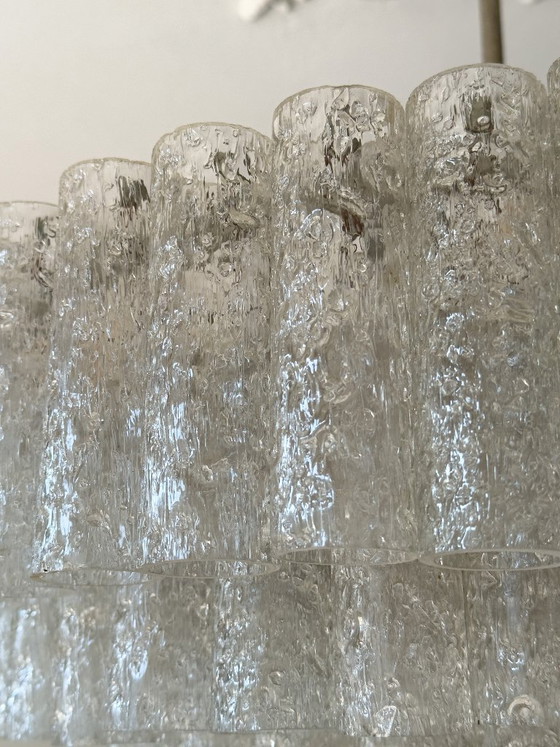 Image 1 of Doria Leuchten Lampadario in vetro smerigliato – 16 luci, ca. 180 elementi in vetro