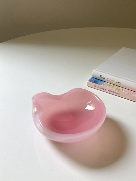 Image 1 of Posacenere vintage vetro Murano rosa opalino