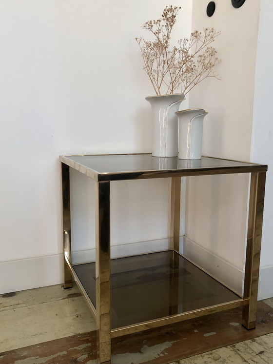Image 1 of Belgo Chrom Vintage Side Table Gilded