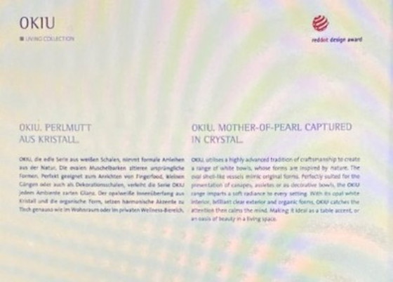 Image 1 of Michael Boehm: Unique set of 3 bowls "Okiu: Mothers of pearl captured in crystal"