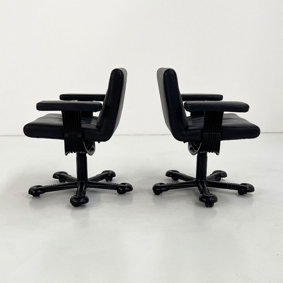 Sedia da ufficio girevole 'Mix' di Afra & Tobia Scarpa per Molteni, anni '70 – Sedie da ufficio, Leather (photo 4 of 10)