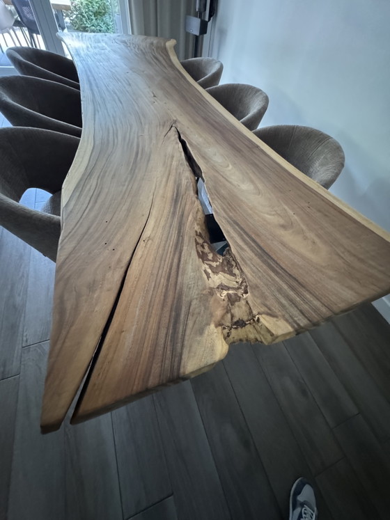 Unique 3-meter live edge table with a natural matte finish – Dining tables, Metal, Wood (photo 5 of 9)