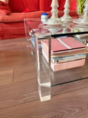 Tavolino da caffè in vetro 101x101 cm con altezza 39,5 cm