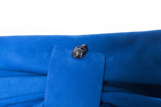 Image 1 of Maison Du Posh, blaue Lederclutch