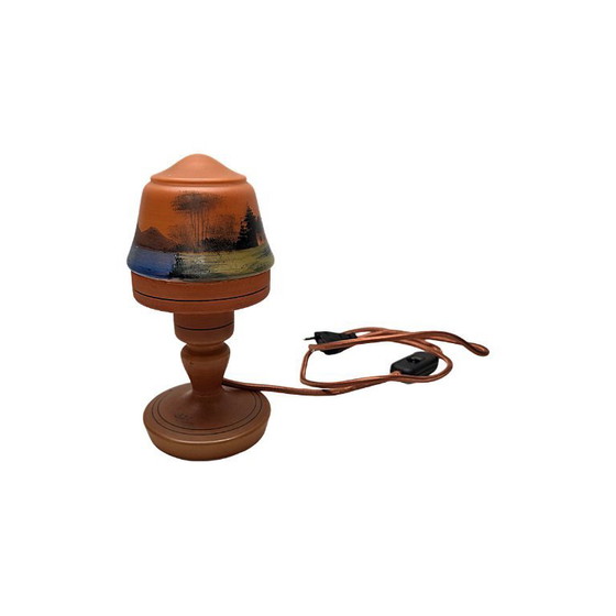 Image 1 of Böhmische Glaspilzlampe, Tschechoslowakei, 1920er Jahre