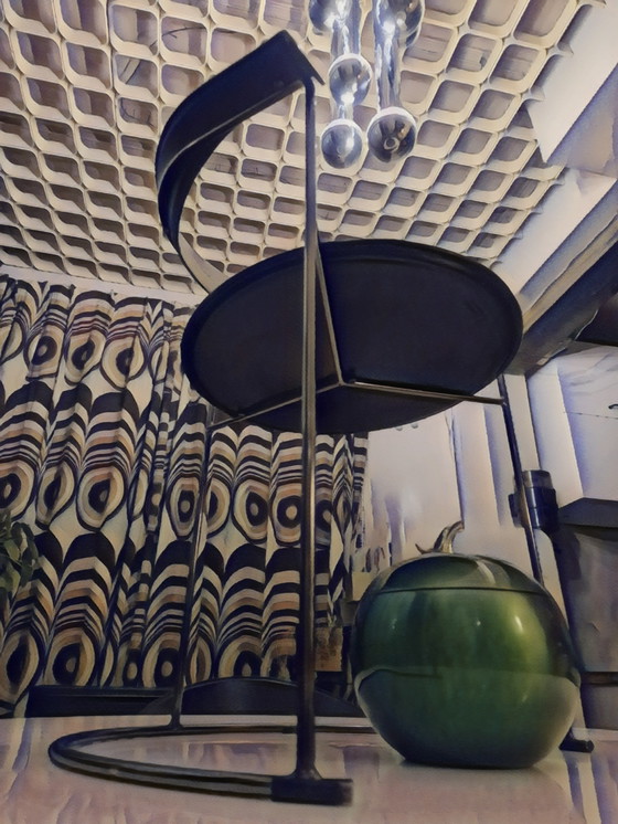 Image 1 of Suite de 5 Chaises Cuirs, Canasta d' Arrben Italy Vintage 1980