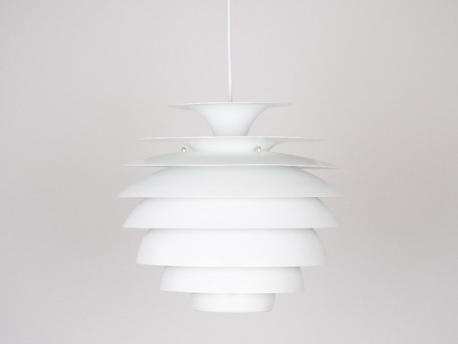 Lampada a sospensione vintage danese Barcelona di Bent Karlby, Lyfa, anni '60